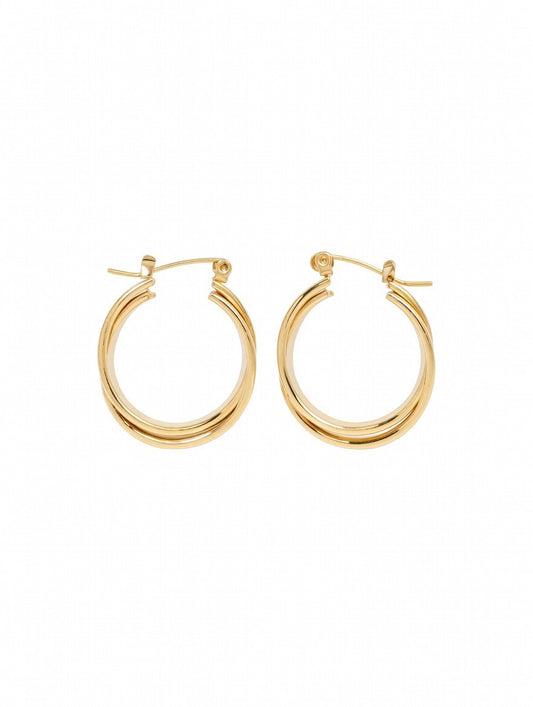Twisted U Shaped Hoop Earrings