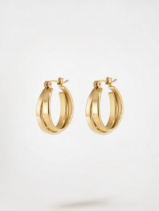 Twisted U Shaped Hoop Earrings